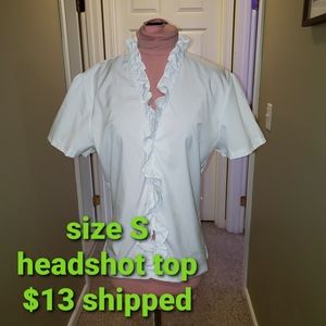 White blouse with ruffles